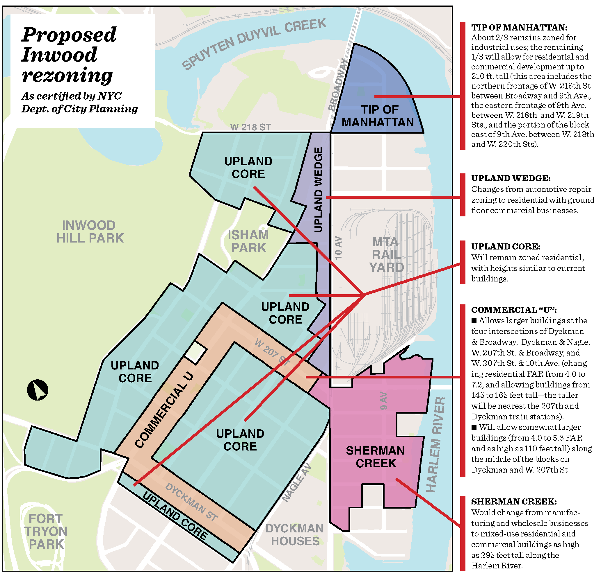 Proposed Inwood rezoning map